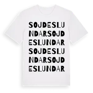 Sojdeslundar ordlek t-shirt – ekologisk bomull t-shirt från Pinshirt