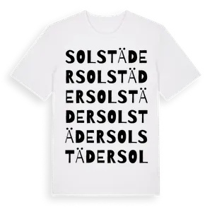 Solstäder ordlek t-shirt – ekologisk bomull t-shirt från Pinshirt