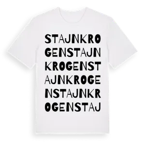 Stajnkrogen ordlek t-shirt – ekologisk bomull t-shirt från Pinshirt