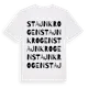 White t-shirt med Stajnkrogen ordlek t-shirt