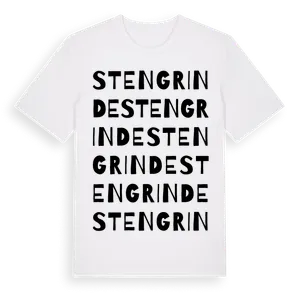 Stengrinde ordlek t-shirt – ekologisk bomull t-shirt från Pinshirt
