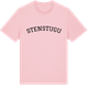 Pink Cotton t-shirt med Stenstugu böjd t-shirt