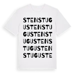 Stenstugu ordlek t-shirt – ekologisk bomull t-shirt från Pinshirt
