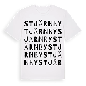 Stjärnby ordlek t-shirt – ekologisk bomull t-shirt från Pinshirt