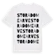 White t-shirt med Stora Domearve ordlek t-shirt
