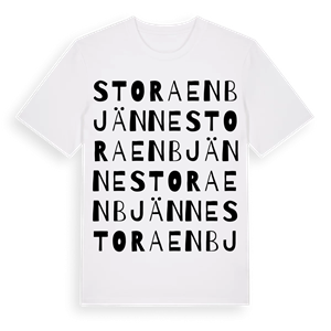 Stora Enbjänne ordlek t-shirt – ekologisk bomull t-shirt från Pinshirt
