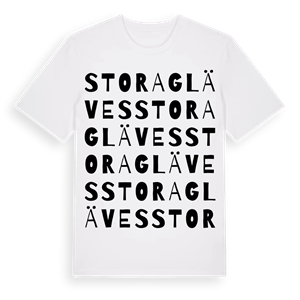 Stora Gläves ordlek t-shirt – ekologisk bomull t-shirt från Pinshirt