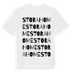 White t-shirt med Stora Home ordlek t-shirt