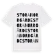 White t-shirt med Stora Norrgårde ordlek t-shirt
