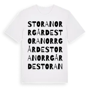 Stora Norrgårde ordlek t-shirt – ekologisk bomull t-shirt från Pinshirt