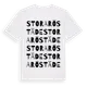 White t-shirt med Stora Röstäde ordlek t-shirt