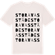 Vintage White t-shirt med Stora Vasstäde ordlek t-shirt