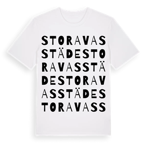 Stora Vasstäde ordlek t-shirt – ekologisk bomull t-shirt från Pinshirt