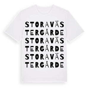Stora Västergårde ordlek t-shirt – ekologisk bomull t-shirt från Pinshirt