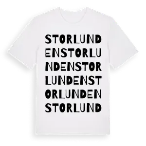 Storlunden ordlek t-shirt – ekologisk bomull t-shirt från Pinshirt