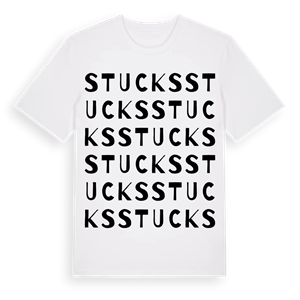Stucks ordlek t-shirt – ekologisk bomull t-shirt från Pinshirt