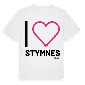 Jag älskar Stymnes t-shirt stort tryck – ekologisk bomull t-shirt från Pinshirt
