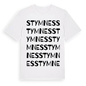 Stymnes ordlek t-shirt – ekologisk bomull t-shirt från Pinshirt
