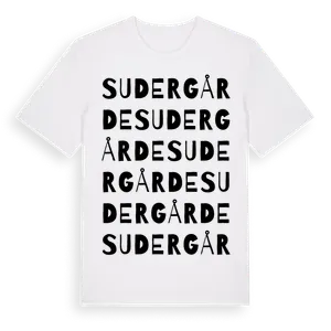 Sudergårde ordlek t-shirt – ekologisk bomull t-shirt från Pinshirt