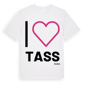 Jag älskar Tass t-shirt stort tryck – ekologisk bomull t-shirt från Pinshirt