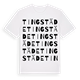 White t-shirt med Tingstäde ordlek t-shirt