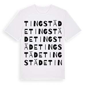 Tingstäde ordlek t-shirt – ekologisk bomull t-shirt från Pinshirt