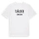 White t-shirt med Tjälder i Sverige t-shirt
