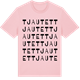 Pink Cotton t-shirt med Tjautet ordlek t-shirt