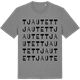 Mid Heather Gray t-shirt med Tjautet ordlek t-shirt