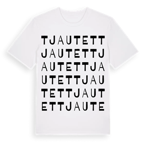 Tjautet ordlek t-shirt – ekologisk bomull t-shirt från Pinshirt