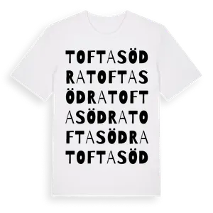 Tofta Södra ordlek t-shirt – ekologisk bomull t-shirt från Pinshirt