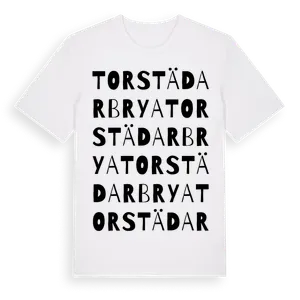 Torstädar Brya ordlek t-shirt – ekologisk bomull t-shirt från Pinshirt