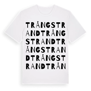 Trångstrand ordlek t-shirt – ekologisk bomull t-shirt från Pinshirt