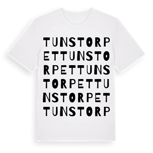 Tunstorpet ordlek t-shirt – ekologisk bomull t-shirt från Pinshirt