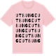 Pink Cotton t-shirt med Utbunge ordlek t-shirt