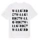 White t-shirt med Vallgärdet ordlek t-shirt