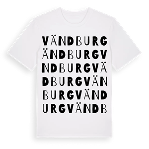 Vändburg ordlek t-shirt – ekologisk bomull t-shirt från Pinshirt