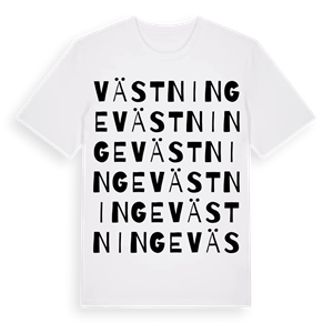 Västninge ordlek t-shirt – ekologisk bomull t-shirt från Pinshirt