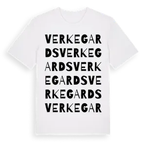 Verkegards ordlek t-shirt – ekologisk bomull t-shirt från Pinshirt