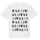 White t-shirt med Viklau ordlek t-shirt