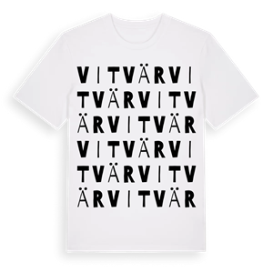 Vitvär ordlek t-shirt – ekologisk bomull t-shirt från Pinshirt