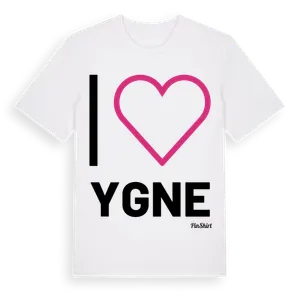 Jag älskar Ygne t-shirt stort tryck – ekologisk bomull t-shirt från Pinshirt