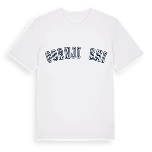 Gornji Čehi college t-shirt – ekologisk bomull t-shirt från Pinshirt
