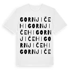 Gornji Čehi ordlek t-shirt – ekologisk bomull t-shirt från Pinshirt