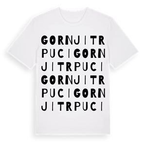 Gornji Trpuci ordlek t-shirt – ekologisk bomull t-shirt från Pinshirt