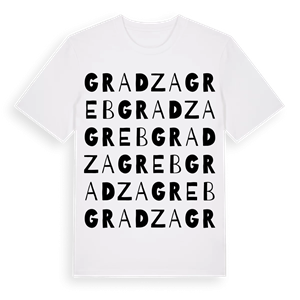 Grad Zagreb ordlek t-shirt – ekologisk bomull t-shirt från Pinshirt