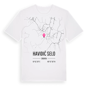 Havidić Selo karta t-shirt – ekologisk bomull t-shirt från Pinshirt