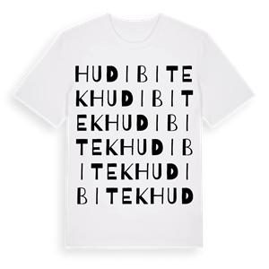 Hudi Bitek ordlek t-shirt – ekologisk bomull t-shirt från Pinshirt