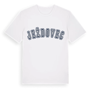 Ježdovec college t-shirt – ekologisk bomull t-shirt från Pinshirt