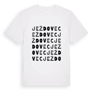 Ježdovec ordlek t-shirt – ekologisk bomull t-shirt från Pinshirt